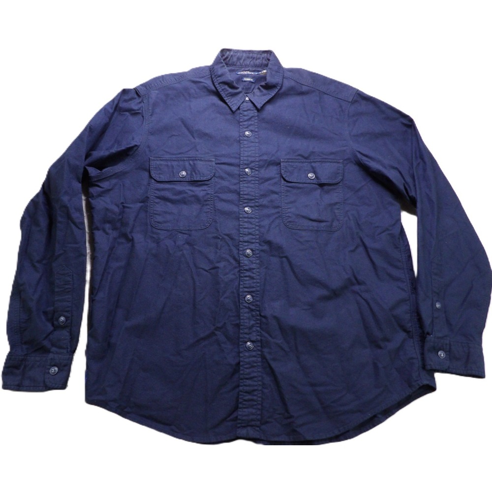 Polo Ralph Lauren Utility Field Shirt Men XL Navy Cotton Classic Fit Military